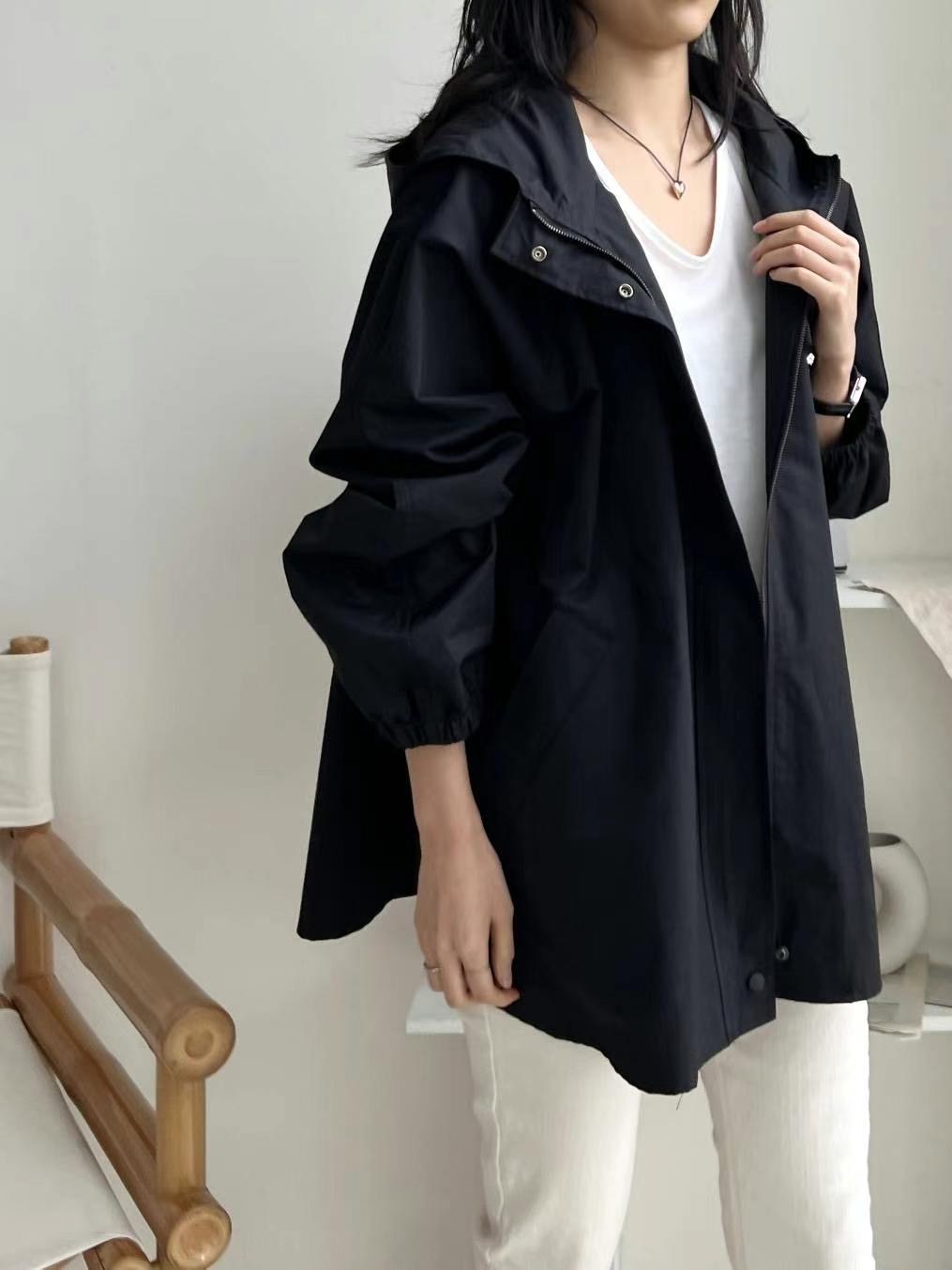MU 뮤-T東大門直郵女士新品時尚25春夏推薦職業休閑夾克連帽MU 뮤-T夾克