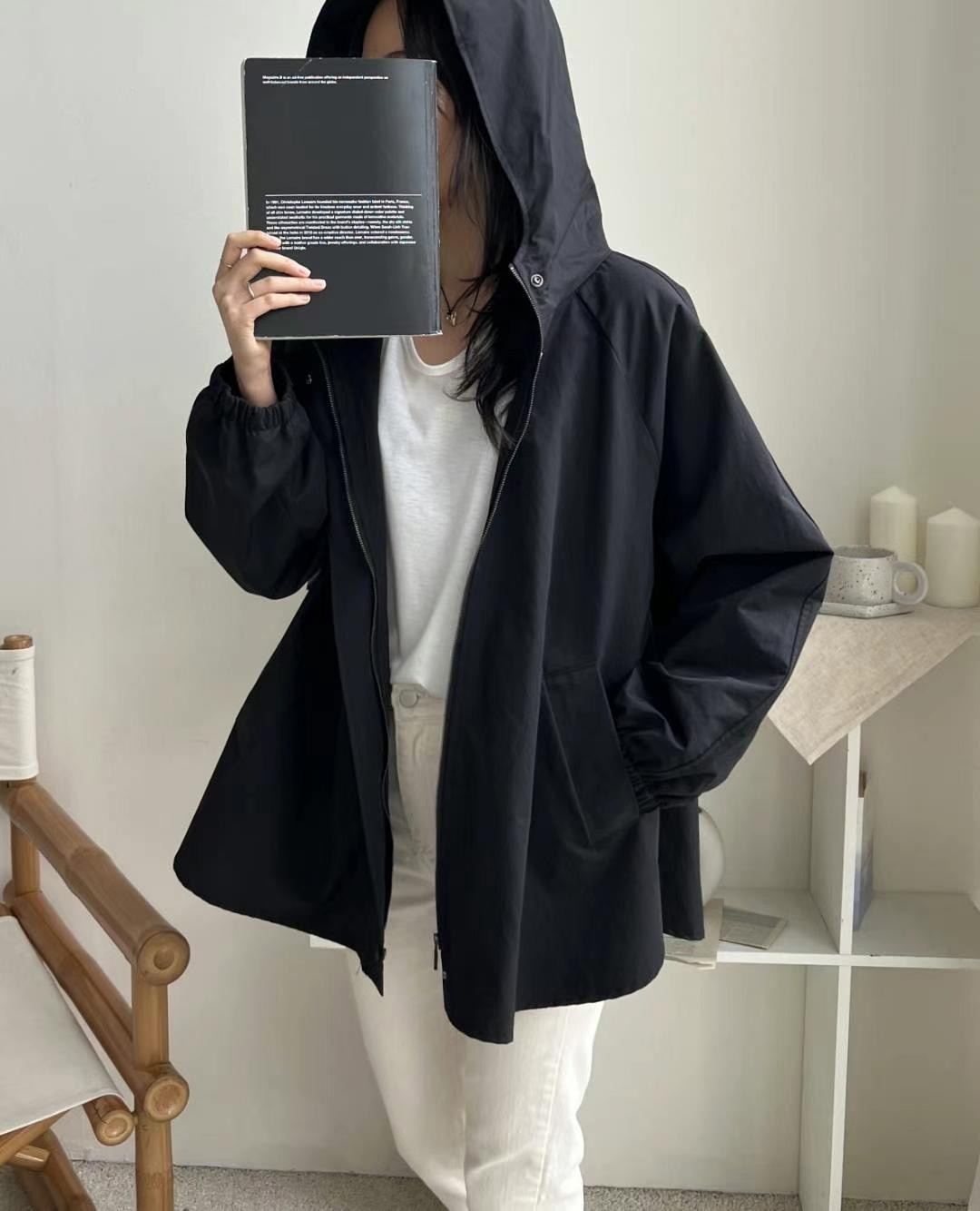 MU 뮤-T東大門直郵女士新品時尚25春夏推薦職業休閑夾克連帽MU 뮤-T夾克圖色2