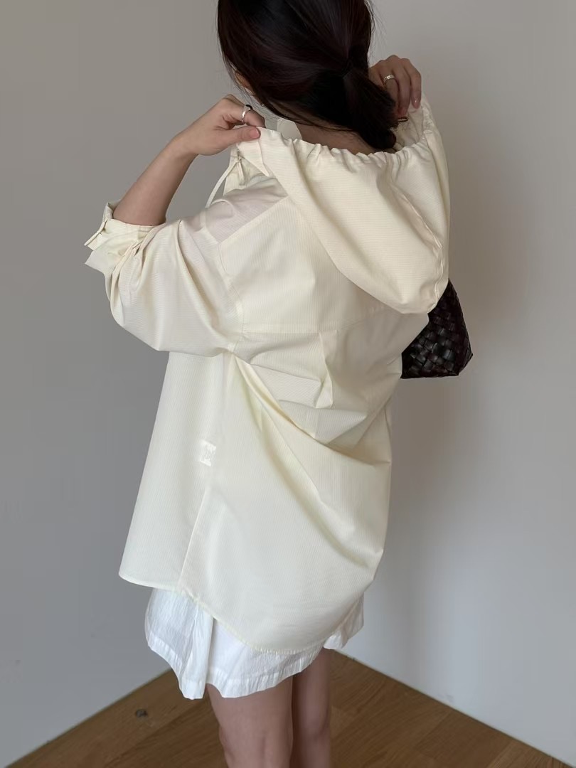 AMYGRACE韓國代購女士新品時尚休閑25春夏職業真品夾克連帽AMYGRACE夾克