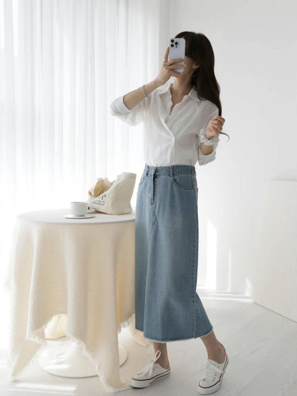 MU 뮤-T韓國代購女裝新款推薦人氣真品職業25春夏襯衫蕾絲衫MU 뮤-T襯衫/蕾絲衫
