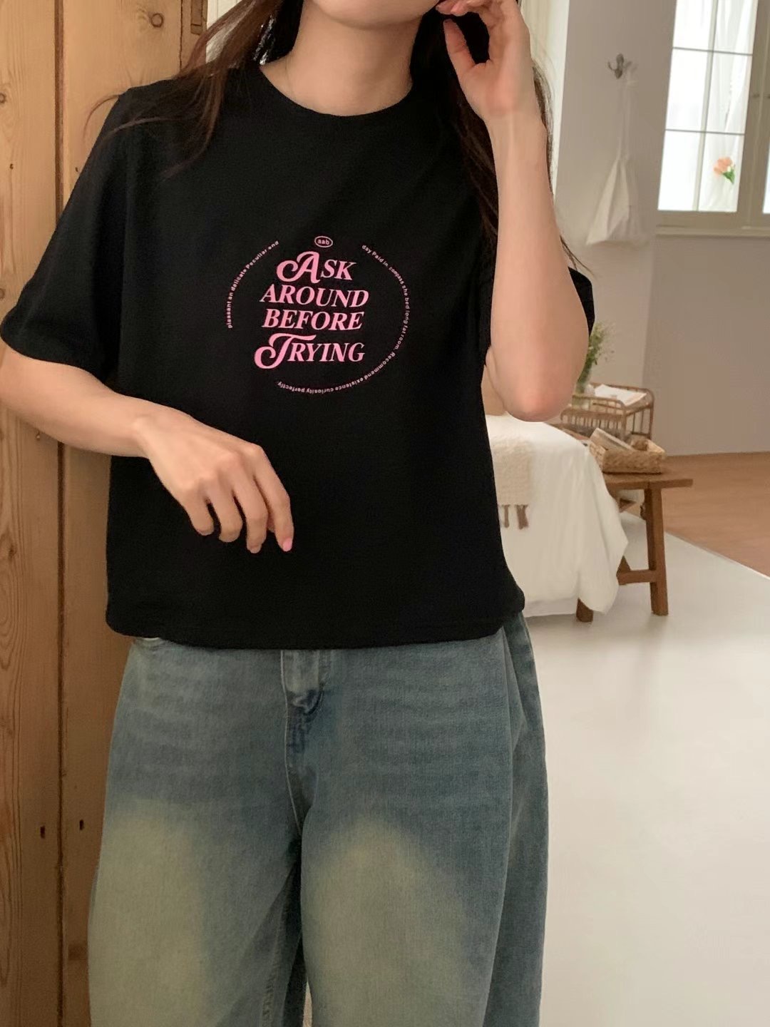 TDOUBLEJ東大門直郵女裝新款25春夏時尚職業人氣真品推薦T恤TDOUBLEJT恤圖色4
