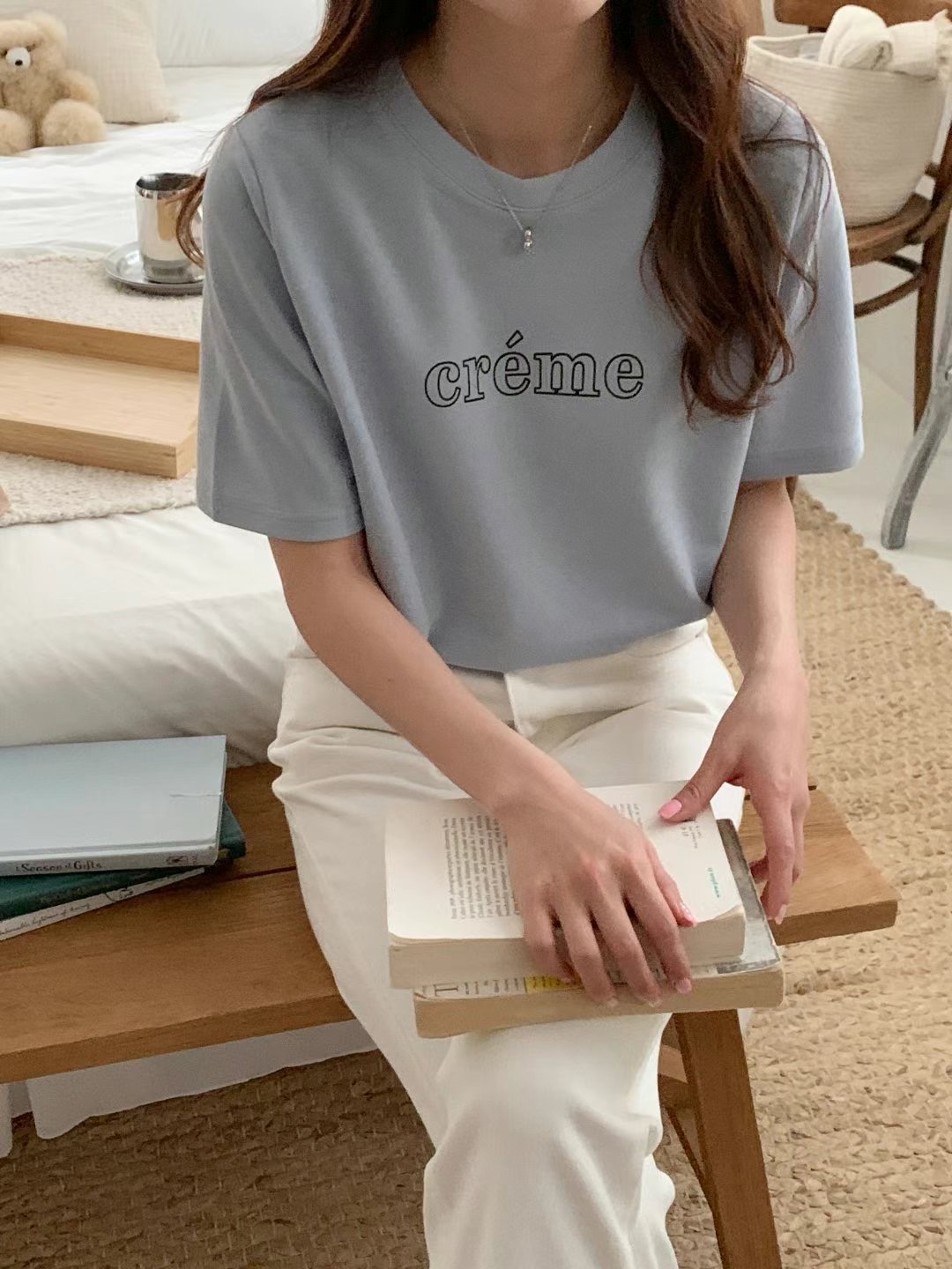 TDOUBLEJ東大門代購女士新款時尚真品人氣休閑職業熱賣25春夏T恤TDOUBLEJT恤圖色2