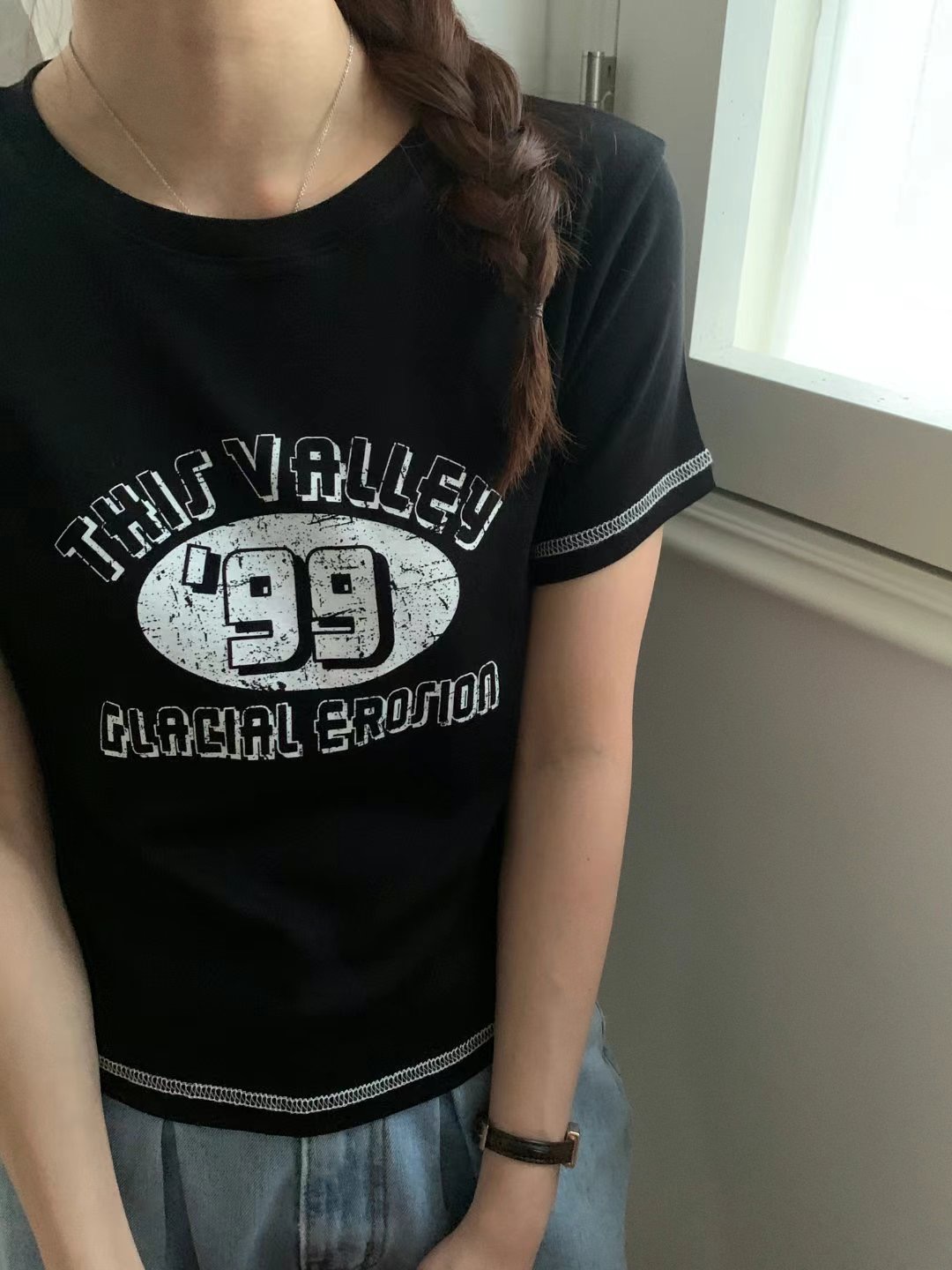 TDOUBLEJ東大門實拍女士新品真品職業推薦休閑25春夏時尚T恤TDOUBLEJT恤