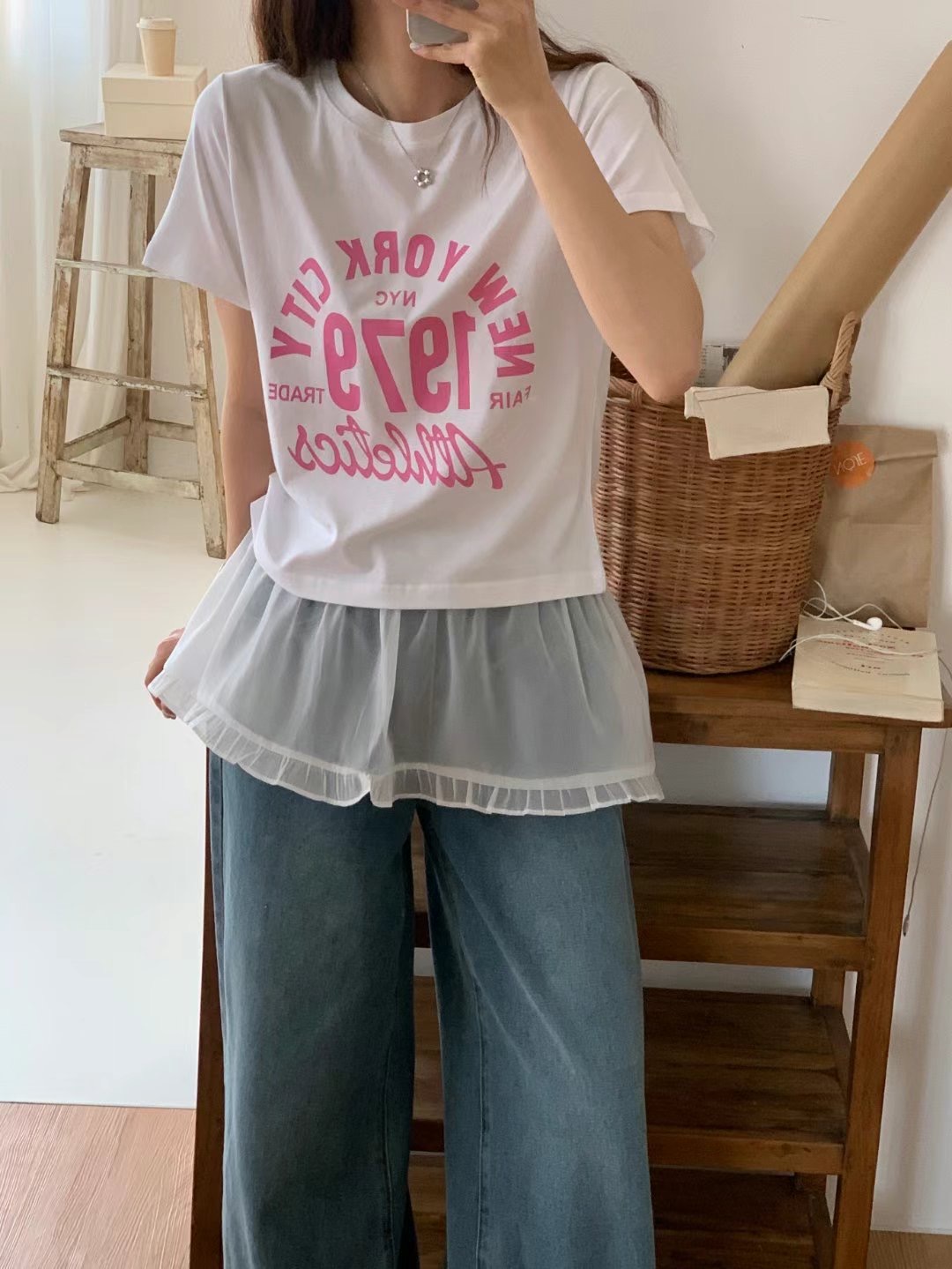 TDOUBLEJ東大門代購女士新款推薦人氣25春夏真品時尚熱賣T恤TDOUBLEJT恤