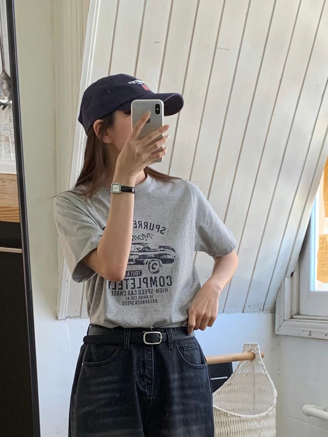 TDOUBLEJ韓國代購女士新品時尚人氣25春夏職業推薦熱賣休閑T恤TDOUBLEJT恤