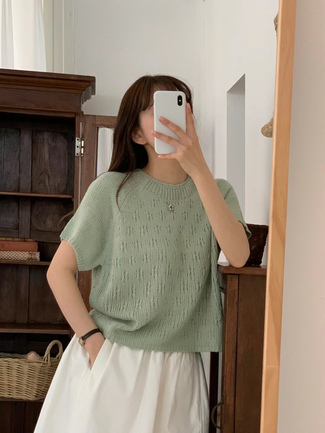 TDOUBLEJ韓國代購女士新品時尚真品熱賣25春夏人氣休閑針織衫TDOUBLEJ針織衫圖色3