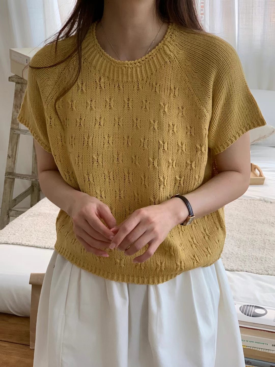 TDOUBLEJ韓國代購女士新品時尚真品熱賣25春夏人氣休閑針織衫TDOUBLEJ針織衫圖色5