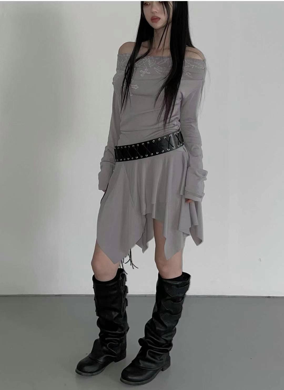 STREET東大門代購女士新品推薦人氣真品熱賣連衣裙不含腰帶STREET連衣裙