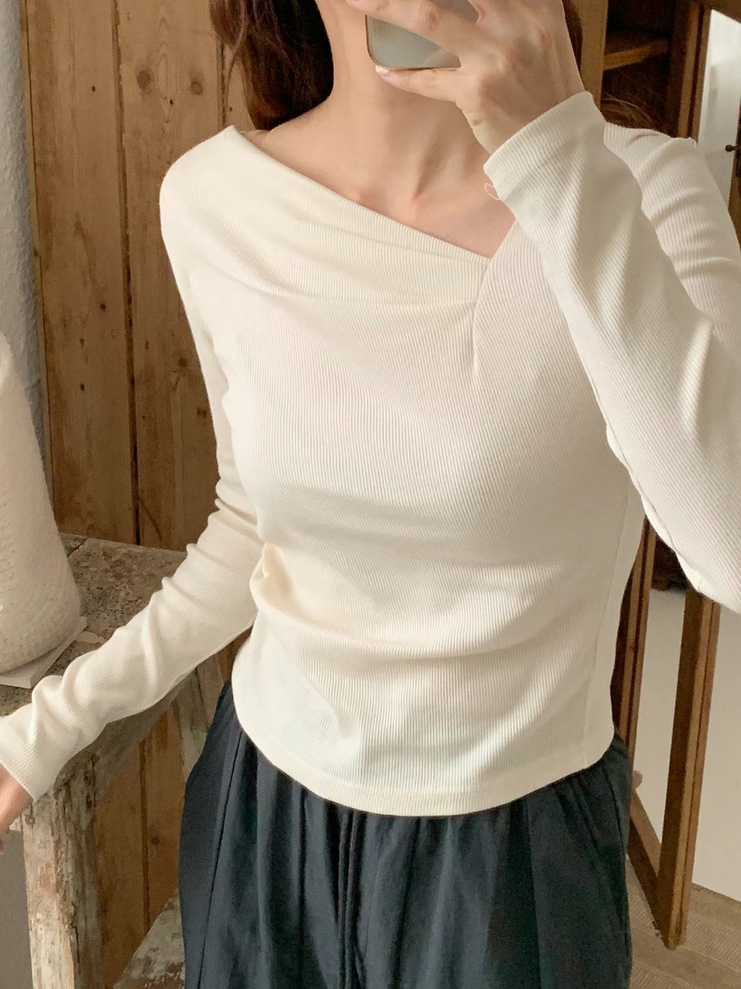 TDOUBLEJ東大門直郵女士新品人氣推薦真品職業時尚休閑長袖T恤TDOUBLEJ長袖T恤