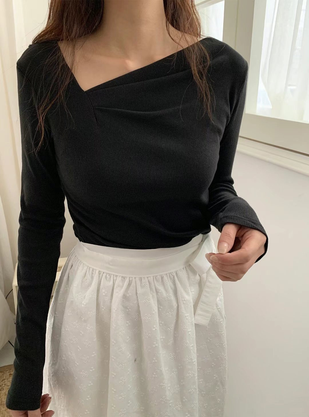 TDOUBLEJ東大門直郵女士新品人氣推薦真品職業時尚休閑長袖T恤TDOUBLEJ長袖T恤圖色3