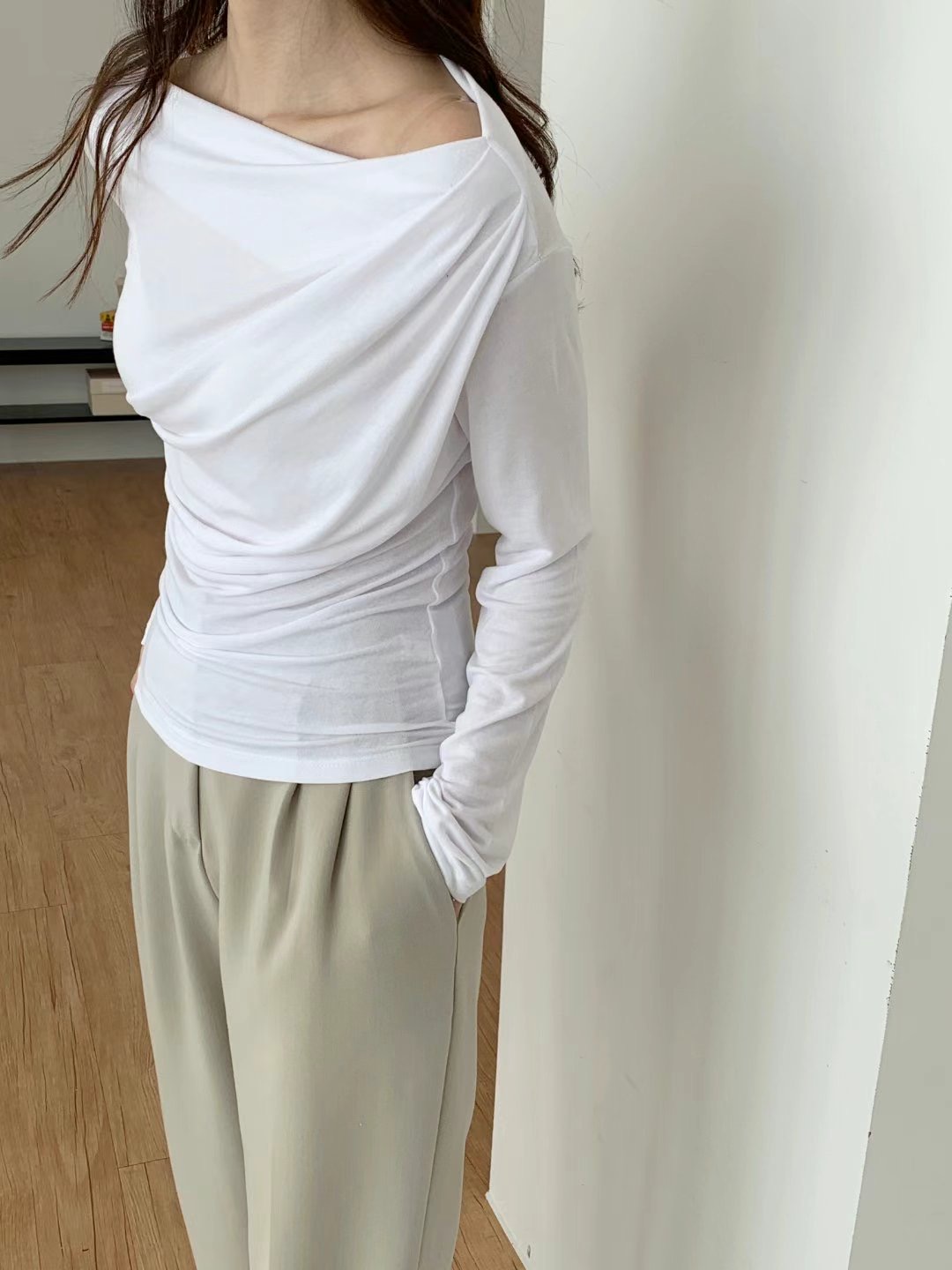 TDOUBLEJ韓國代購女士新品時尚人氣熱賣真品休閑25春夏長袖T恤TDOUBLEJ長袖T恤