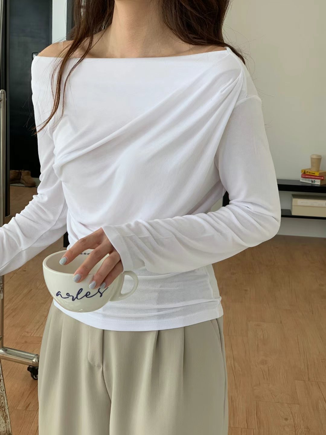 TDOUBLEJ韓國代購女士新品時尚人氣熱賣真品休閑25春夏長袖T恤TDOUBLEJ長袖T恤圖色4