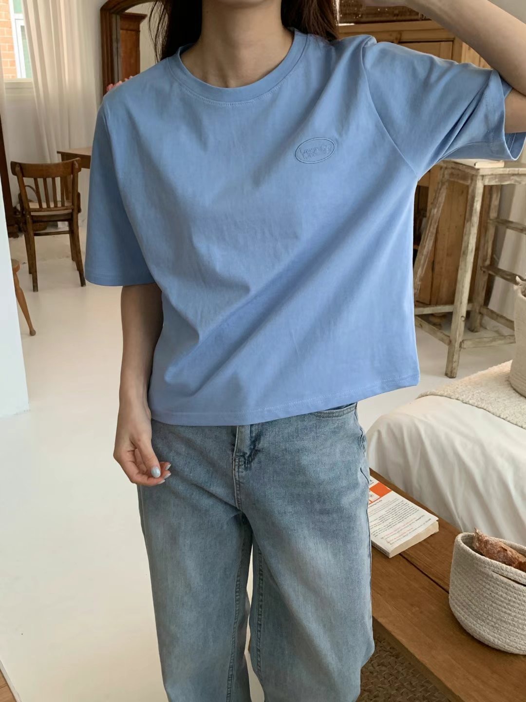 TDOUBLEJ東大門直郵女士新款25春夏休閑人氣熱賣職業推薦T恤TDOUBLEJT恤圖色4