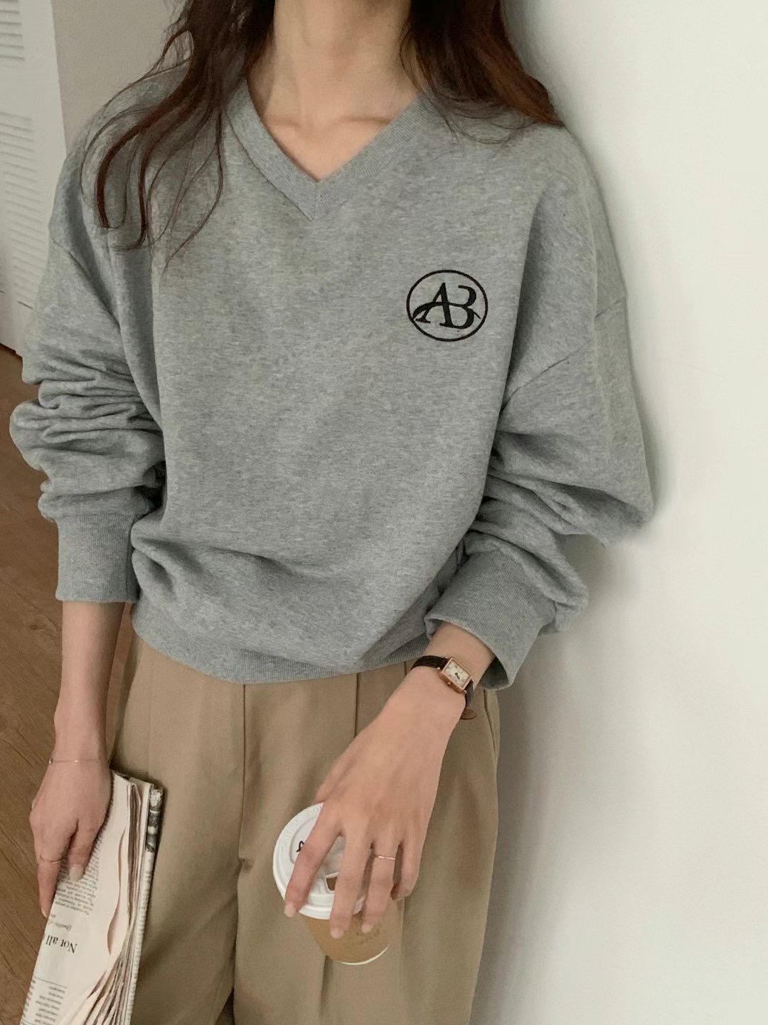 TDOUBLEJ東大門直郵女裝新品人氣25春夏職業時尚熱賣衛衣刺繡TDOUBLEJ衛衣圖色2