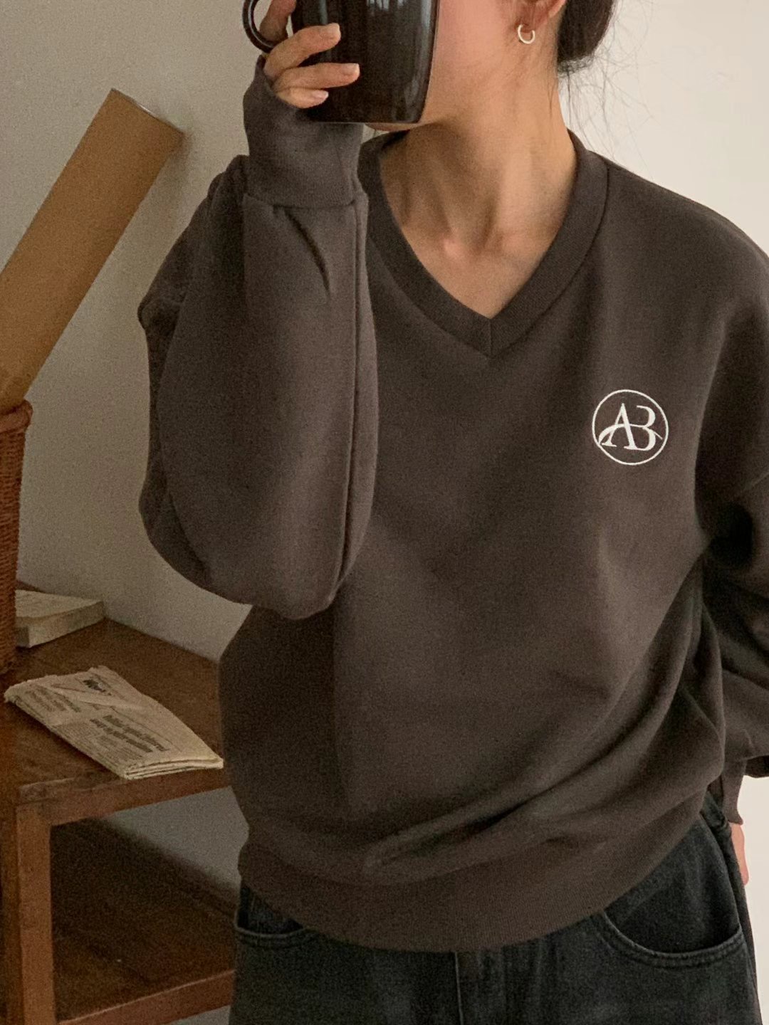 TDOUBLEJ東大門直郵女裝新品人氣25春夏職業時尚熱賣衛衣刺繡TDOUBLEJ衛衣圖色3