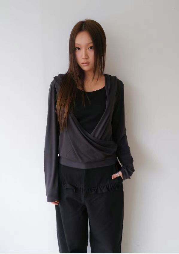 BAGUETTE-OT東大門實拍女裝新品職業熱賣25春夏長袖T恤不含腰帶BAGUETTE-OT長袖T恤圖色2