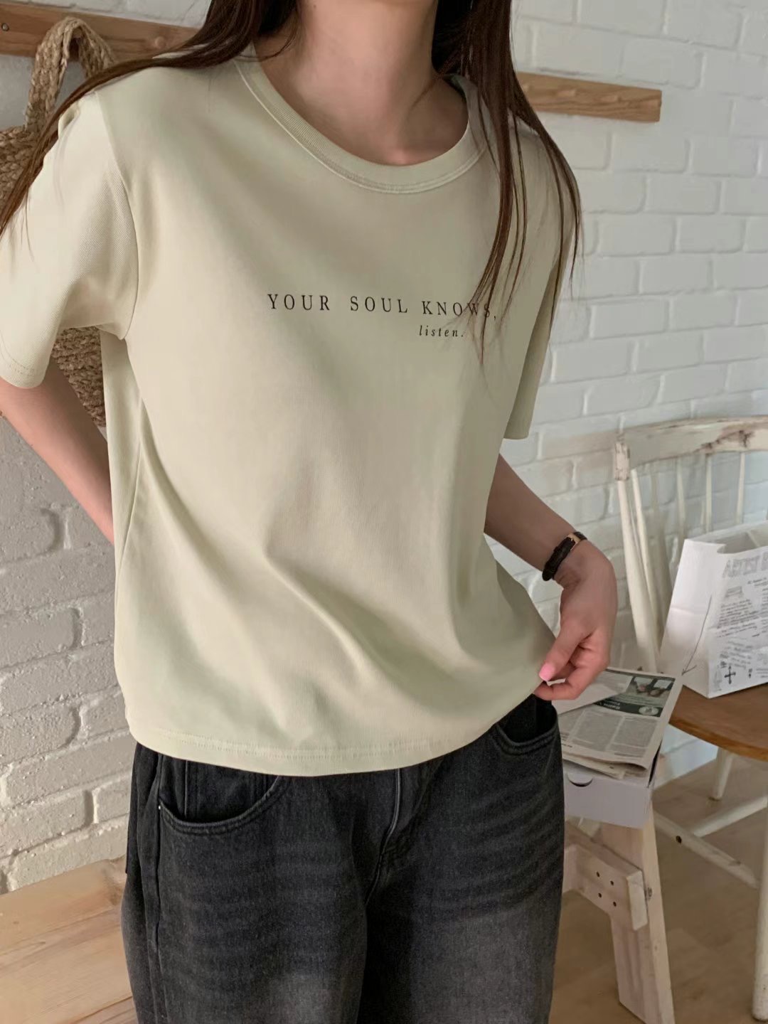TDOUBLEJ東大門直郵女裝新款時尚休閑熱賣25春夏人氣職業T恤TDOUBLEJT恤
