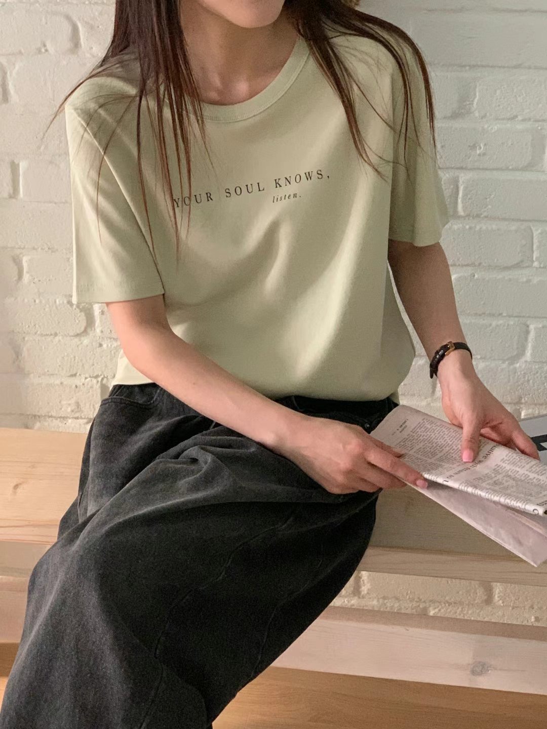 TDOUBLEJ東大門直郵女裝新款時尚休閑熱賣25春夏人氣職業T恤TDOUBLEJT恤圖色3