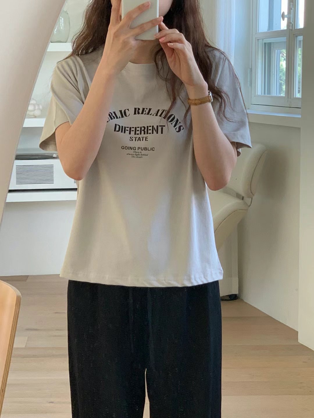 TDOUBLEJ東大門代購女士新品時尚休閑推薦熱賣真品人氣職業T恤TDOUBLEJT恤圖色2