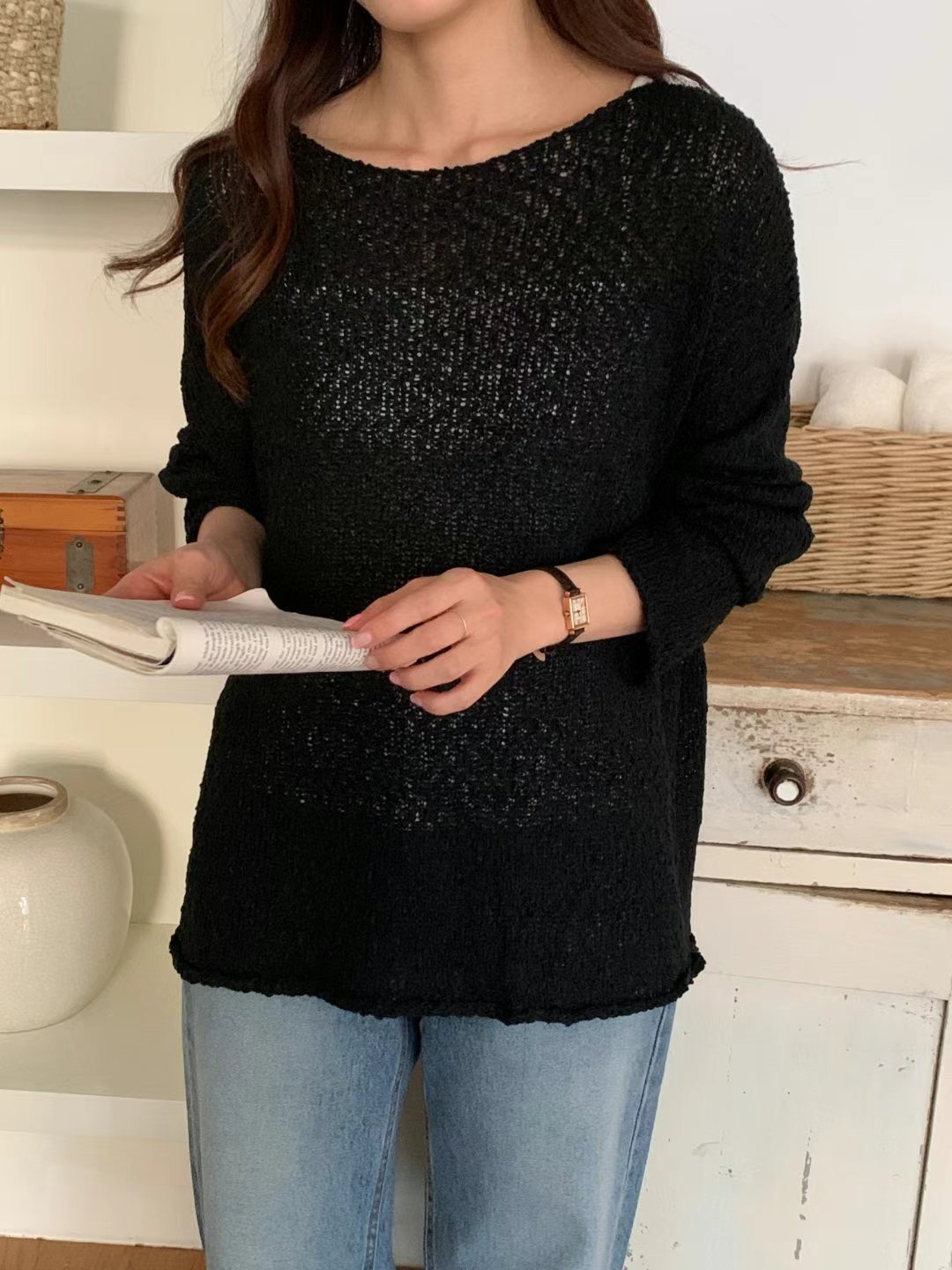 TDOUBLEJ東大門代購女裝新款休閑時尚推薦熱賣真品針織衫長款TDOUBLEJ針織衫圖色5