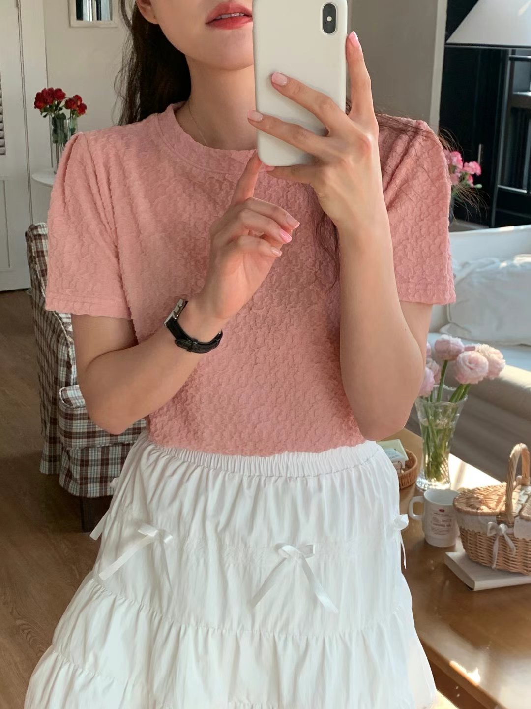 TDOUBLEJ韓國代購女裝新款時尚休閑熱賣職業人氣推薦真品T恤TDOUBLEJT恤圖色2