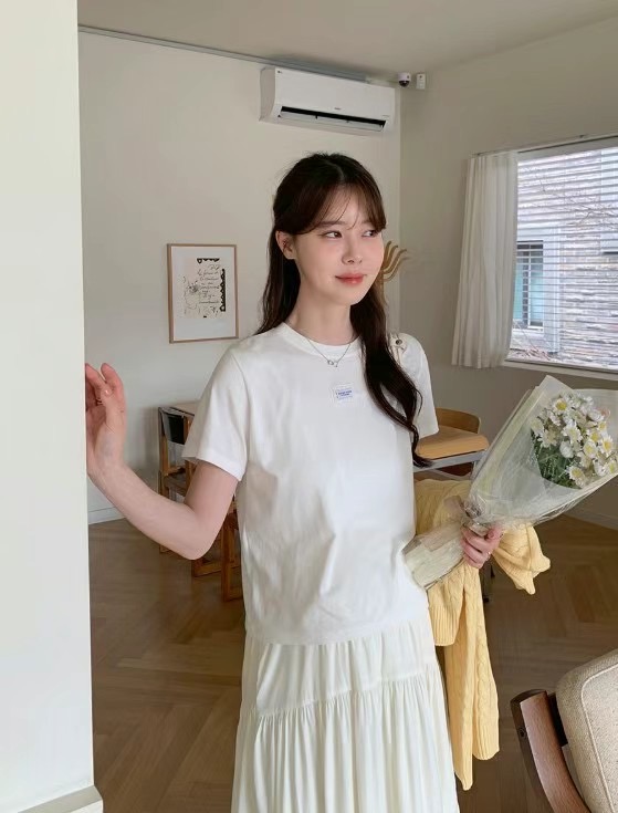 라떼韓國直郵女士新款休閑人氣推薦時尚真品職業25春夏熱賣T恤Latte_T恤