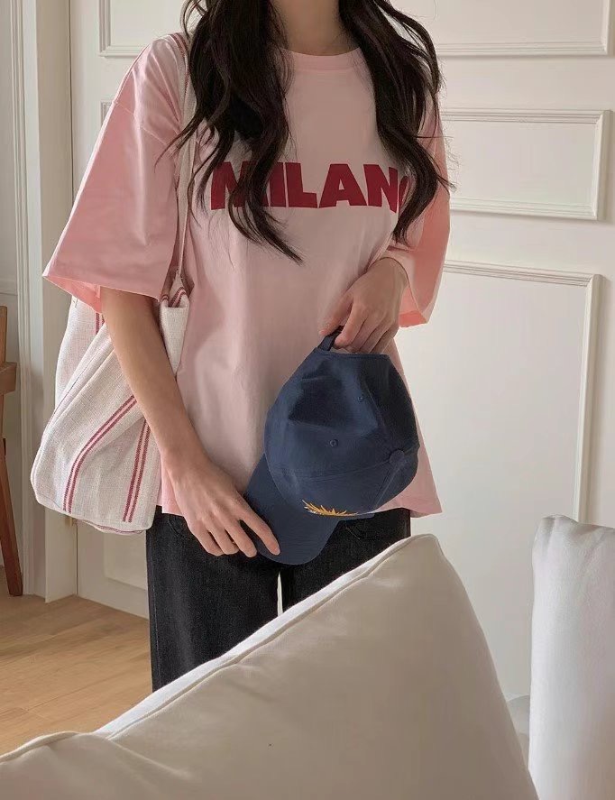 라떼韓國直郵女士新款推薦真品人氣時尚熱賣職業休閑25春夏T恤Latte_T恤