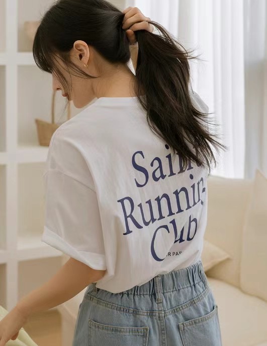 라떼韓國直郵女士新款熱賣時尚人氣推薦真品25春夏職業休閑T恤Latte_T恤