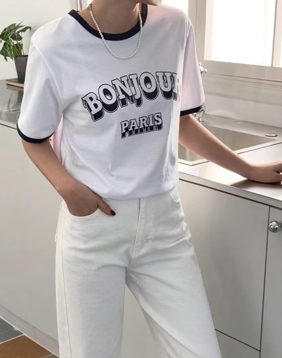 라떼東大門代購女士新品時尚職業休閑人氣25春夏熱賣真品T恤Latte_T恤圖色3
