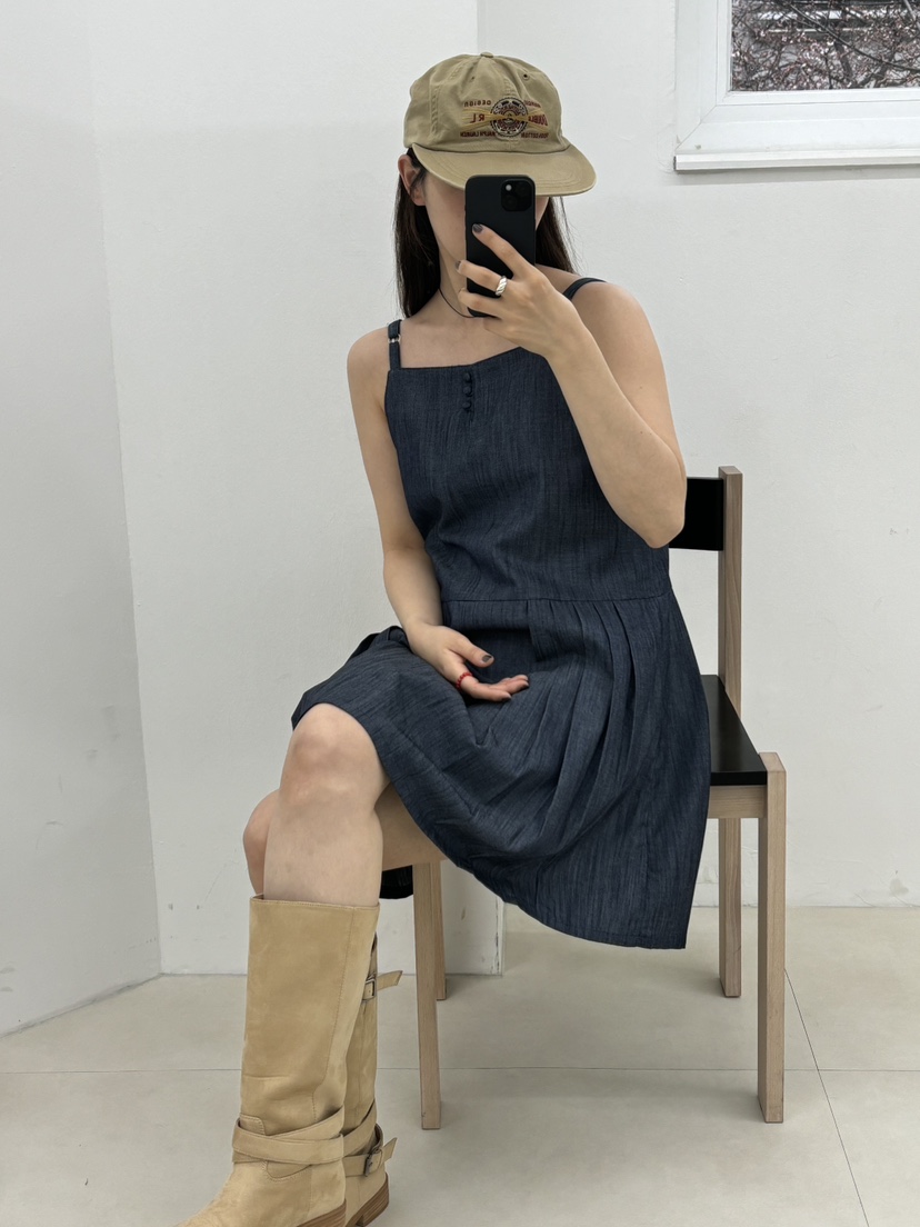 HOME GROUND東大門直郵女裝新款時尚休閑人氣25春夏連衣裙HOME GROUND連衣裙