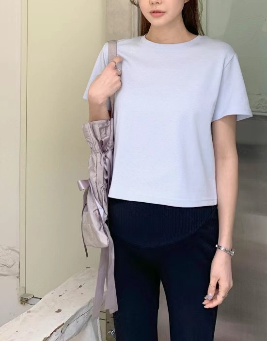라떼韓國代購女士新款25春夏休閑人氣真品推薦熱賣職業T恤雙層Latte_T恤