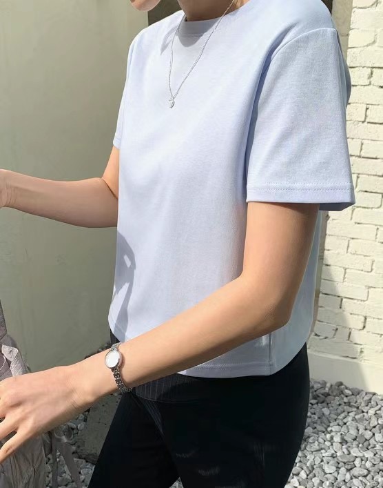 라떼韓國代購女士新款25春夏休閑人氣真品推薦熱賣職業T恤雙層Latte_T恤