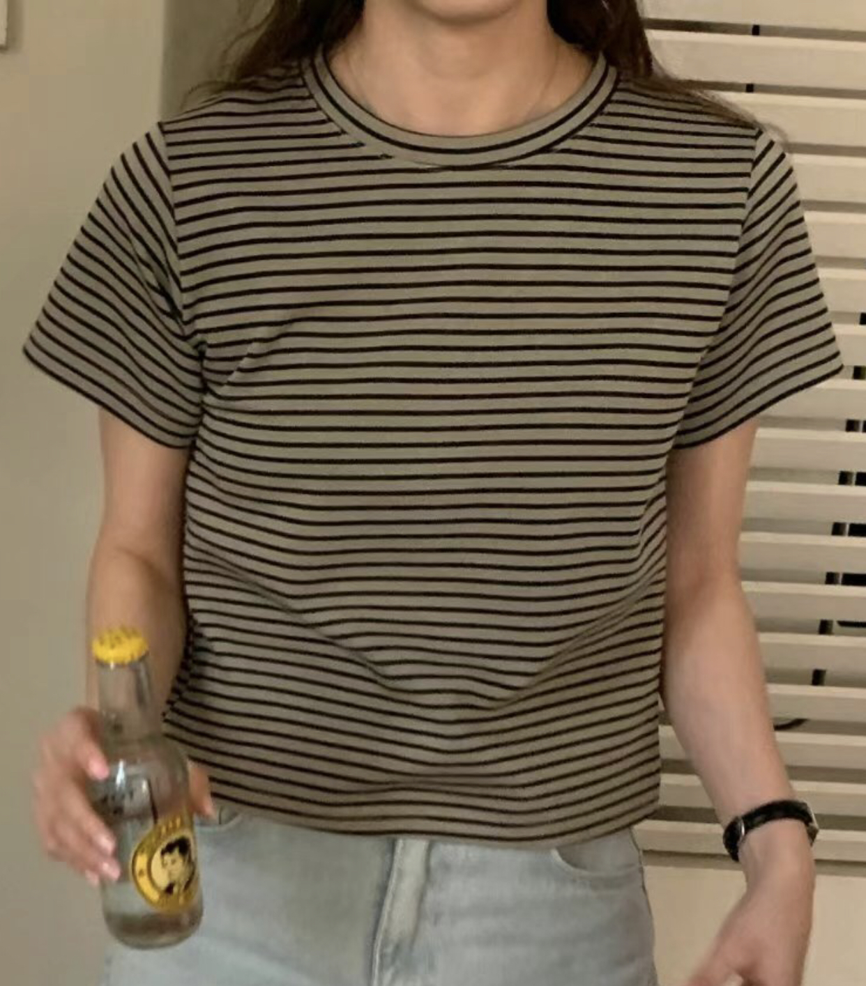 TDOUBLEJ韓國代購女裝新品人氣休閑熱賣25春夏時尚職業真品T恤TDOUBLEJT恤圖色3