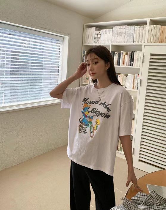 라떼韓國代購女士新款25春夏人氣職業真品推薦熱賣休閑時尚T恤Latte_T恤