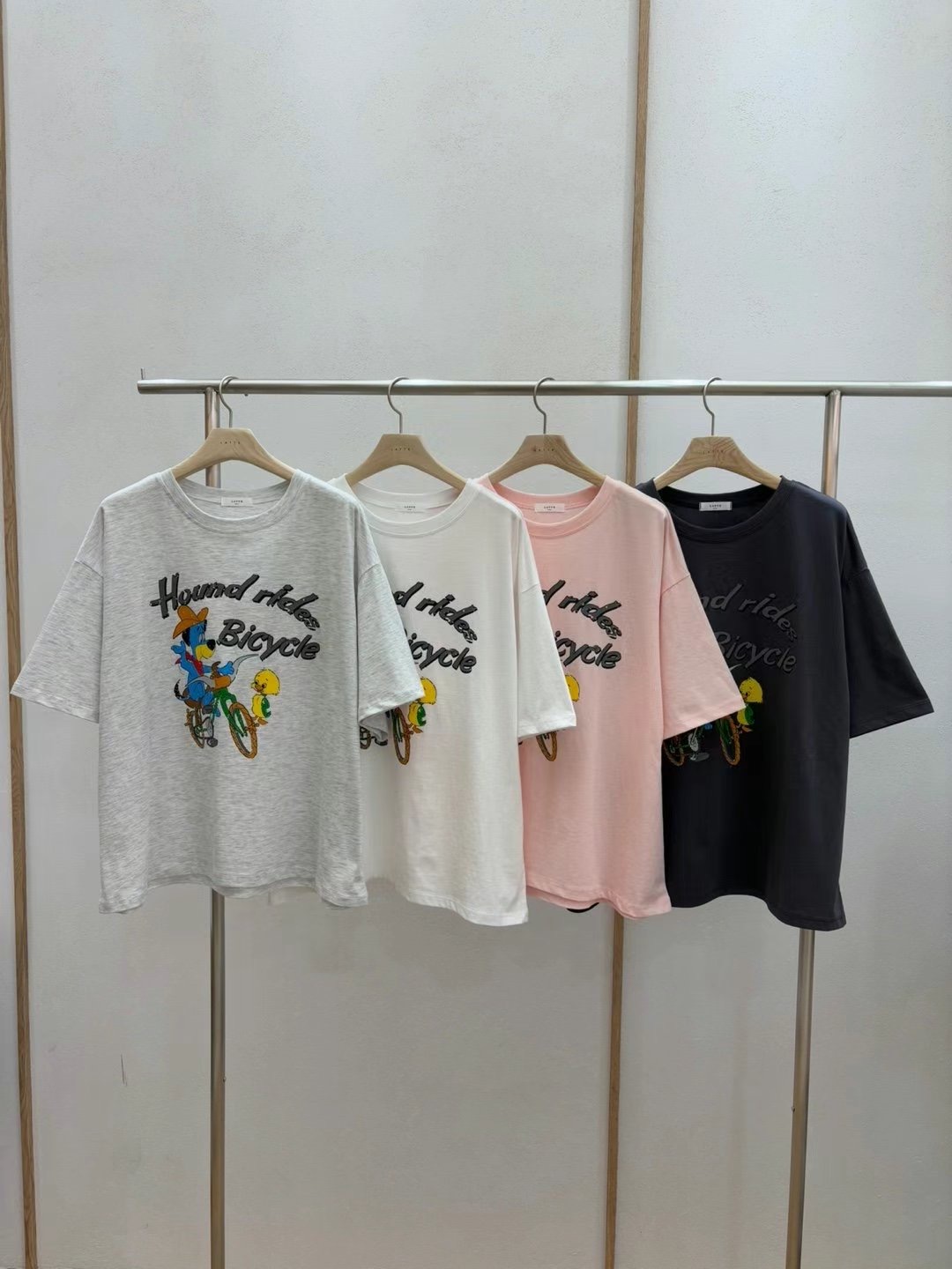 라떼韓國代購女士新款25春夏人氣職業真品推薦熱賣休閑時尚T恤Latte_T恤圖色3左三色