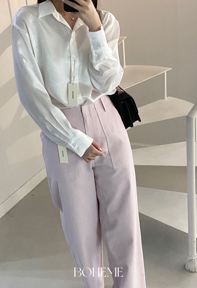 BOHEME韓國直郵女裝新款真品時尚休閑人氣25春夏襯衫蕾絲衫BOHEME襯衫/蕾絲衫