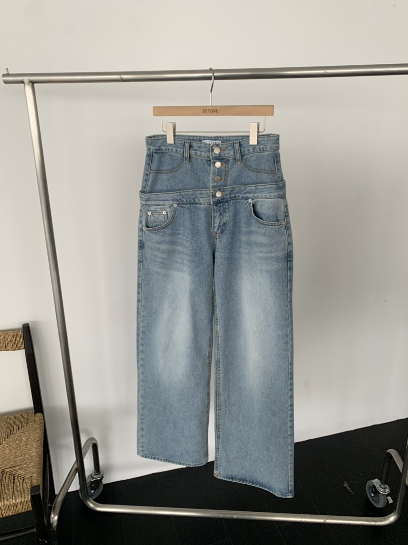 BETONE韓國直郵女裝新品熱賣推薦休閑職業時尚人氣真品牛仔褲BETONE牛仔褲