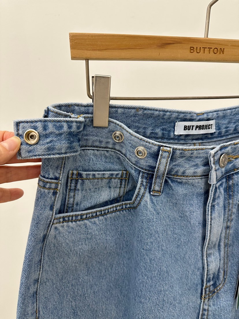 BUT直郵韓國代購㊣女裝新品時尚推薦休閑職業熱賣25春夏牛仔褲button牛仔褲