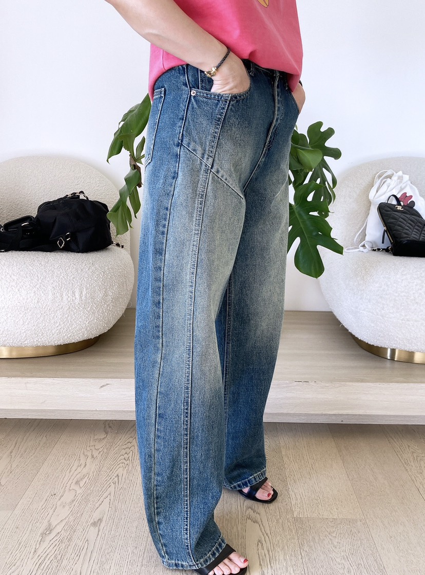 HANNA-A韓國㊣直郵東大門代購女裝新款休閑熱賣牛仔褲復古HANNA牛仔褲