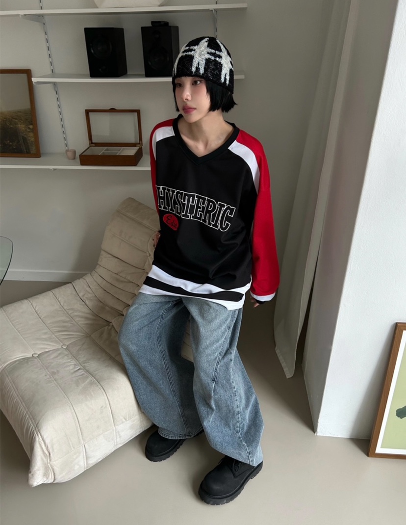 OURWAVE/OUR ROOM韓國直郵女士新款熱賣人氣推薦休閑長袖T恤Our Wave/Our Room長袖T恤