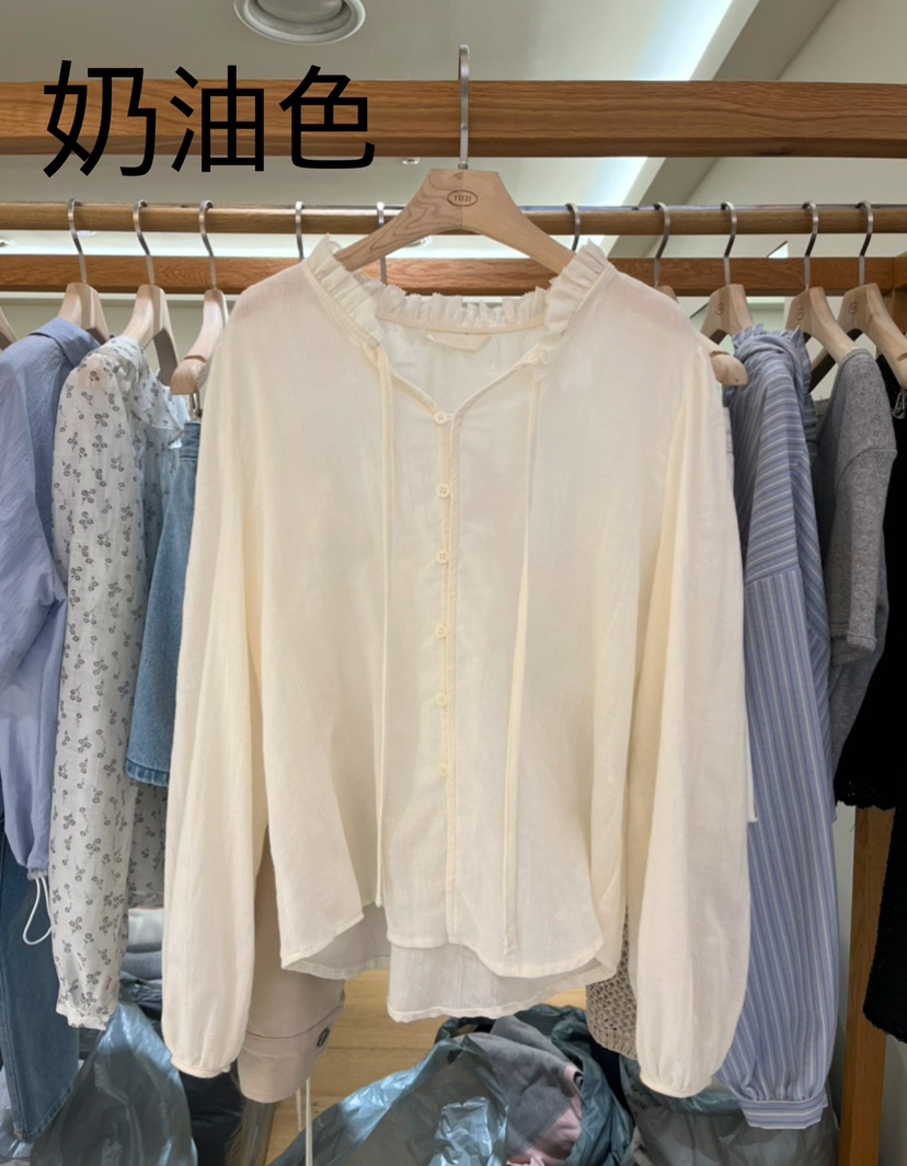 TIZZI直郵韓國代購㊣女裝新品時尚熱賣人氣休閑推薦襯衫蕾絲衫TIZZI襯衫/蕾絲衫