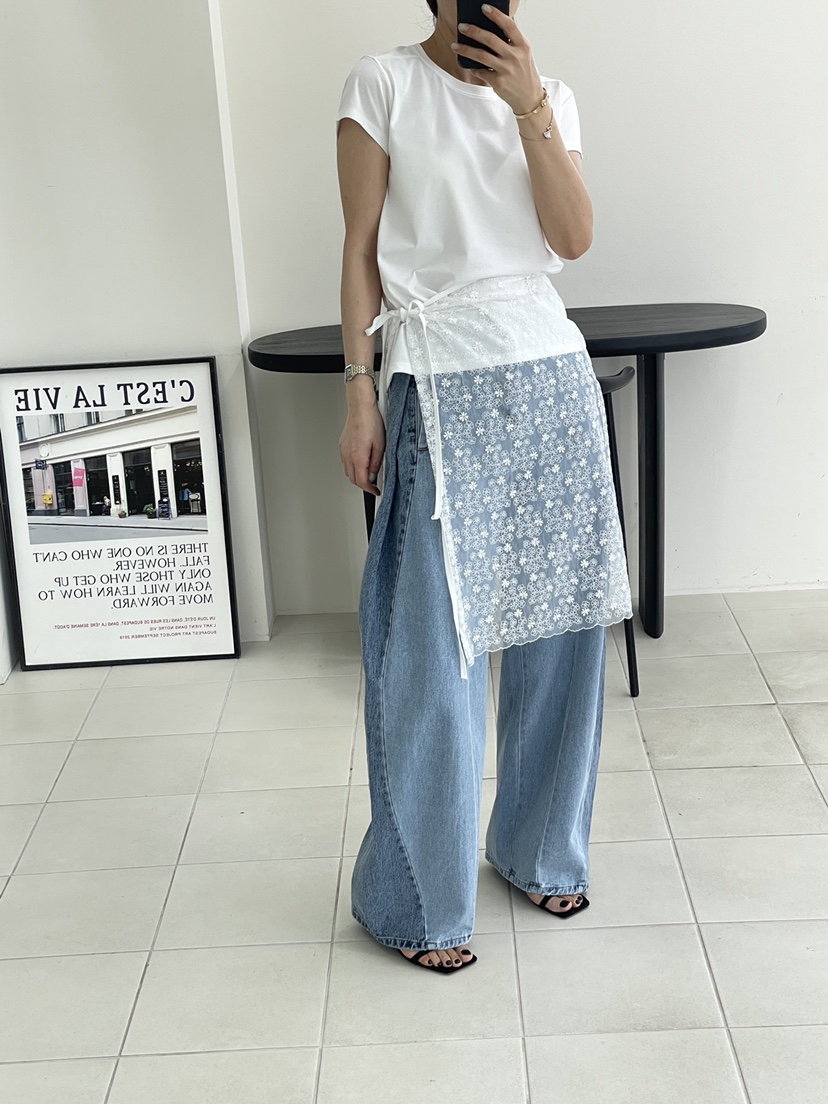 EDITION-P韓國㊣直郵東大門代購女裝新品25春夏時尚牛仔褲EDITI_ON牛仔褲