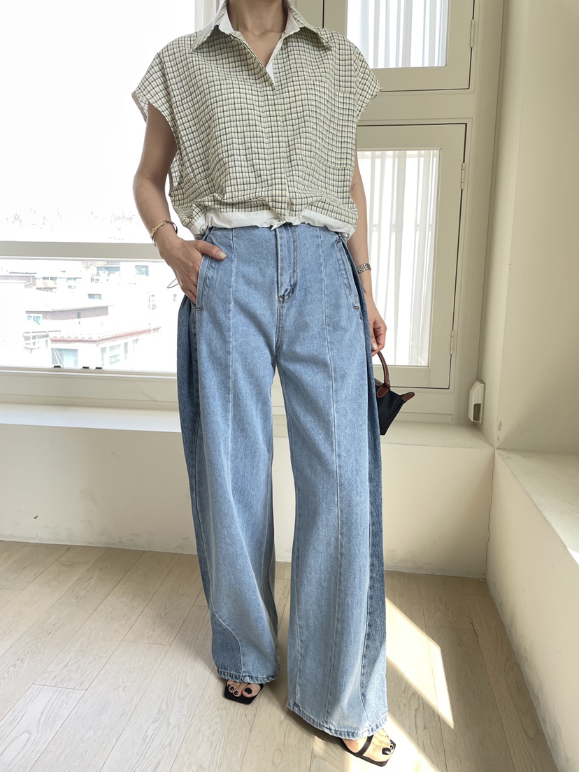 EDITION-P韓國㊣直郵東大門代購女裝新品25春夏時尚牛仔褲EDITI_ON牛仔褲