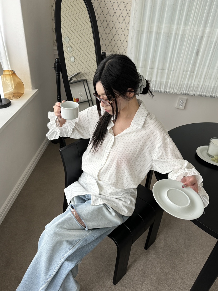 BLACK RIBBON-A韓國直郵㊣東大門實拍女裝新款人氣推薦套裝BLACK RIBBON-A套裝