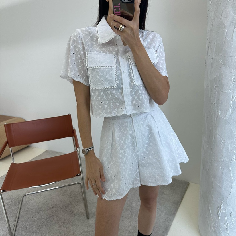 MABEL-Q韓國直郵㊣東大門實拍女裝新款25春夏人氣襯衫蕾絲衫SOUIT by mabel-Q襯衫/蕾絲衫
