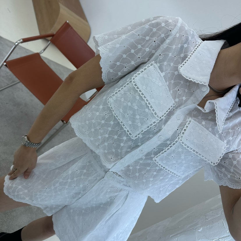 MABEL-Q韓國直郵㊣東大門實拍女裝新款25春夏人氣襯衫蕾絲衫SOUIT by mabel-Q襯衫/蕾絲衫