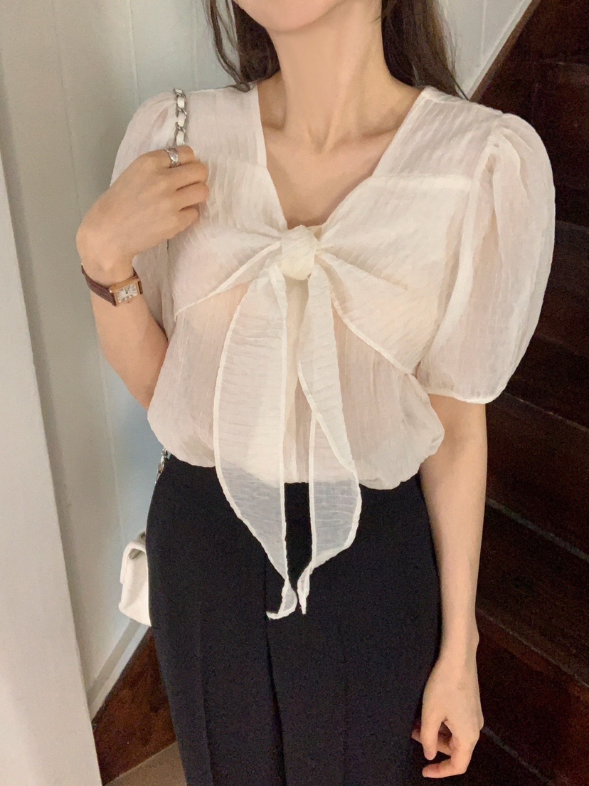 CRONG直郵韓國代購㊣女裝新品時尚休閑人氣推薦熱賣襯衫蕾絲衫CRONG襯衫/蕾絲衫
