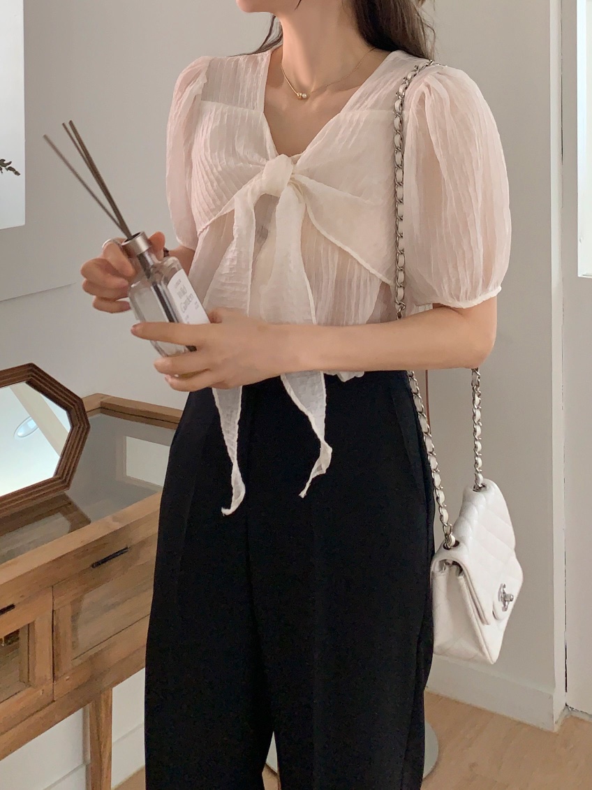 CRONG直郵韓國代購㊣女裝新品時尚休閑人氣推薦熱賣襯衫蕾絲衫CRONG襯衫/蕾絲衫