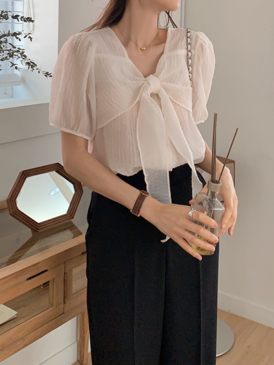CRONG直郵韓國代購㊣女裝新品時尚休閑人氣推薦熱賣襯衫蕾絲衫CRONG襯衫/蕾絲衫