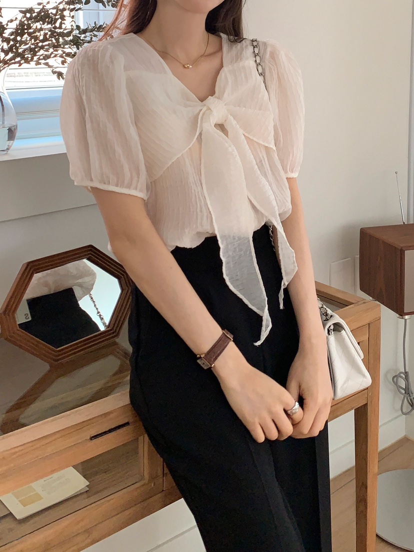 CRONG直郵韓國代購㊣女裝新品時尚休閑人氣推薦熱賣襯衫蕾絲衫CRONG襯衫/蕾絲衫